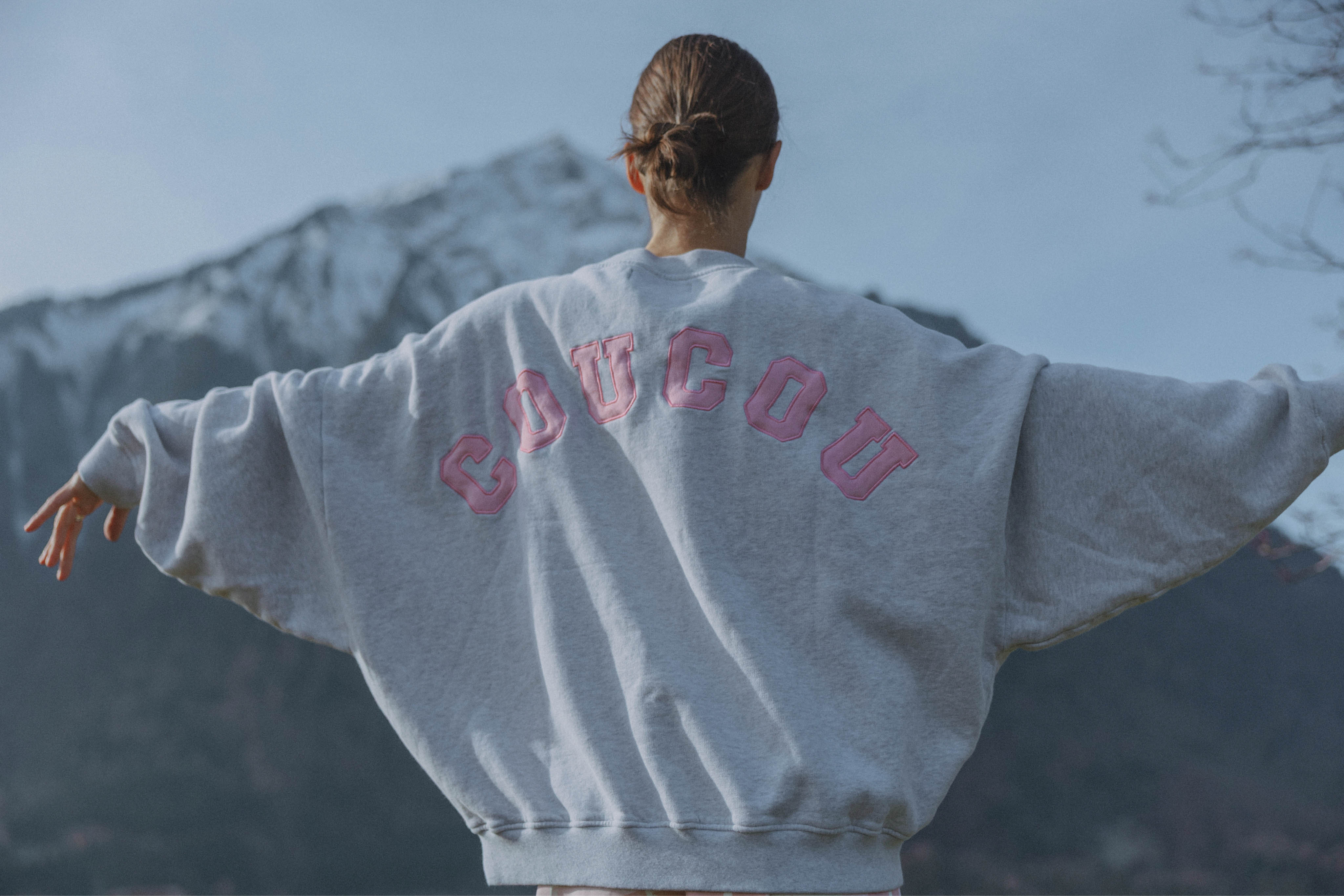 PRE-ORDER | JOSEPH Sweater -  Light grey with pink letters