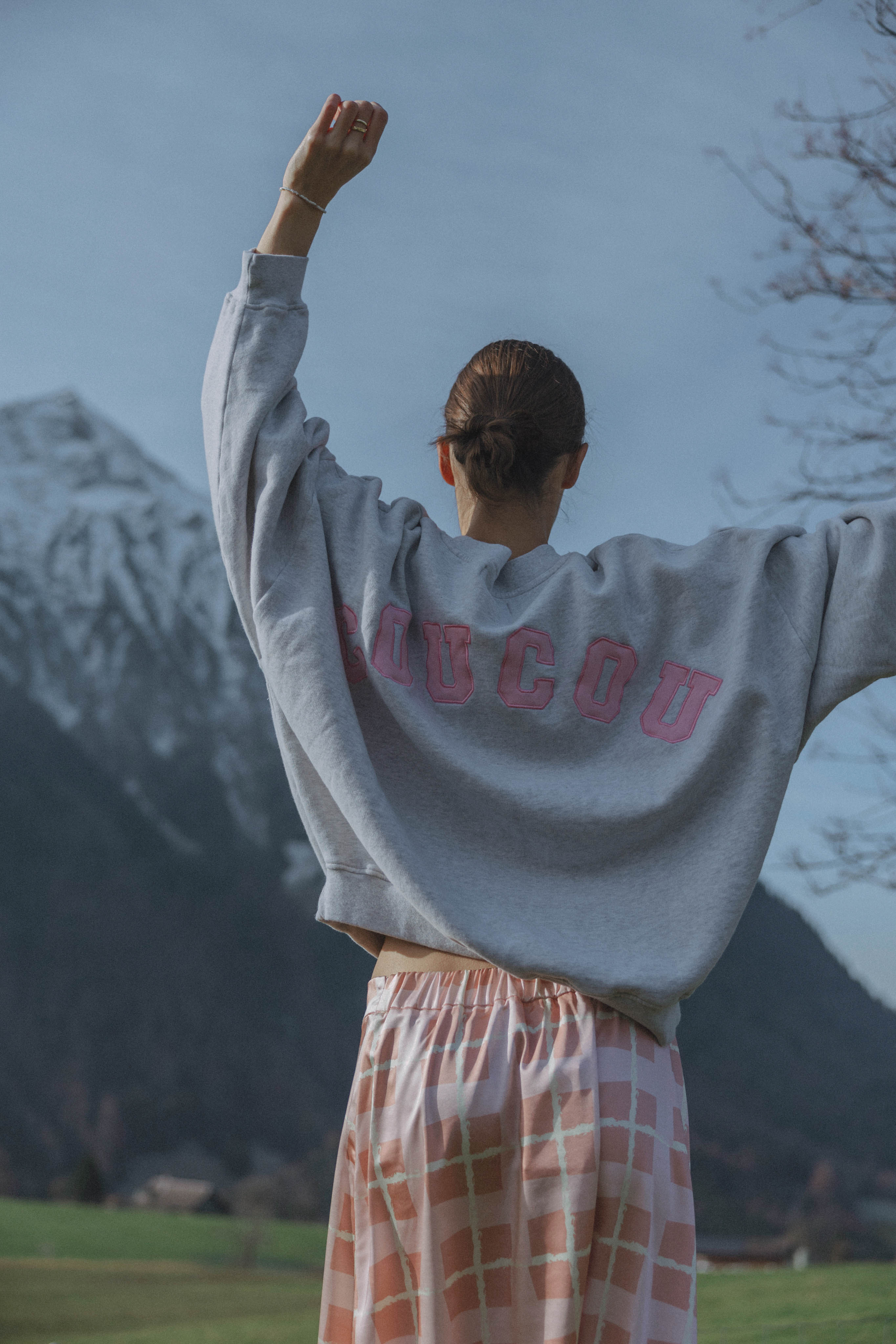 PRE-ORDER | JOSEPH Sweater -  Light grey with pink letters