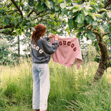 JOSEPH sweater - Pink with bordeaux letters ONESIZE