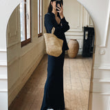 KAPITY MA Classic raffia basket bag small