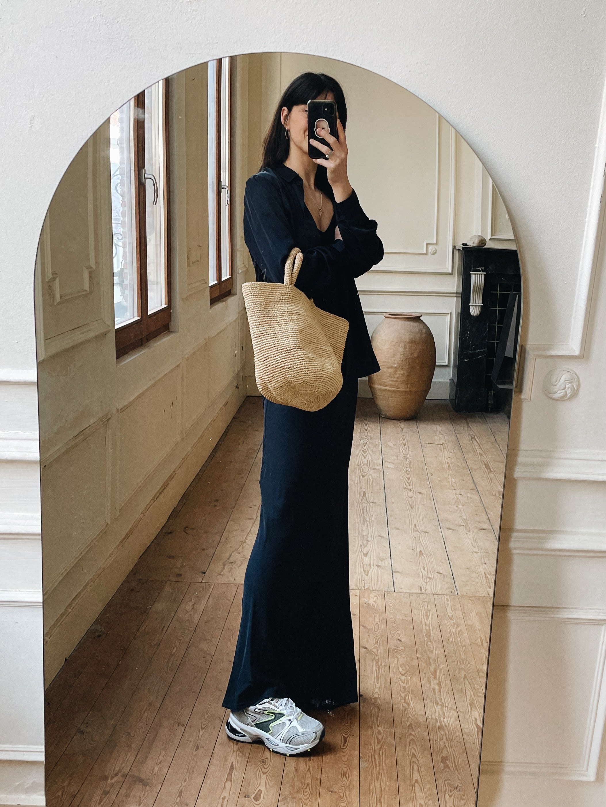 KAPITY MA Classic raffia basket bag small