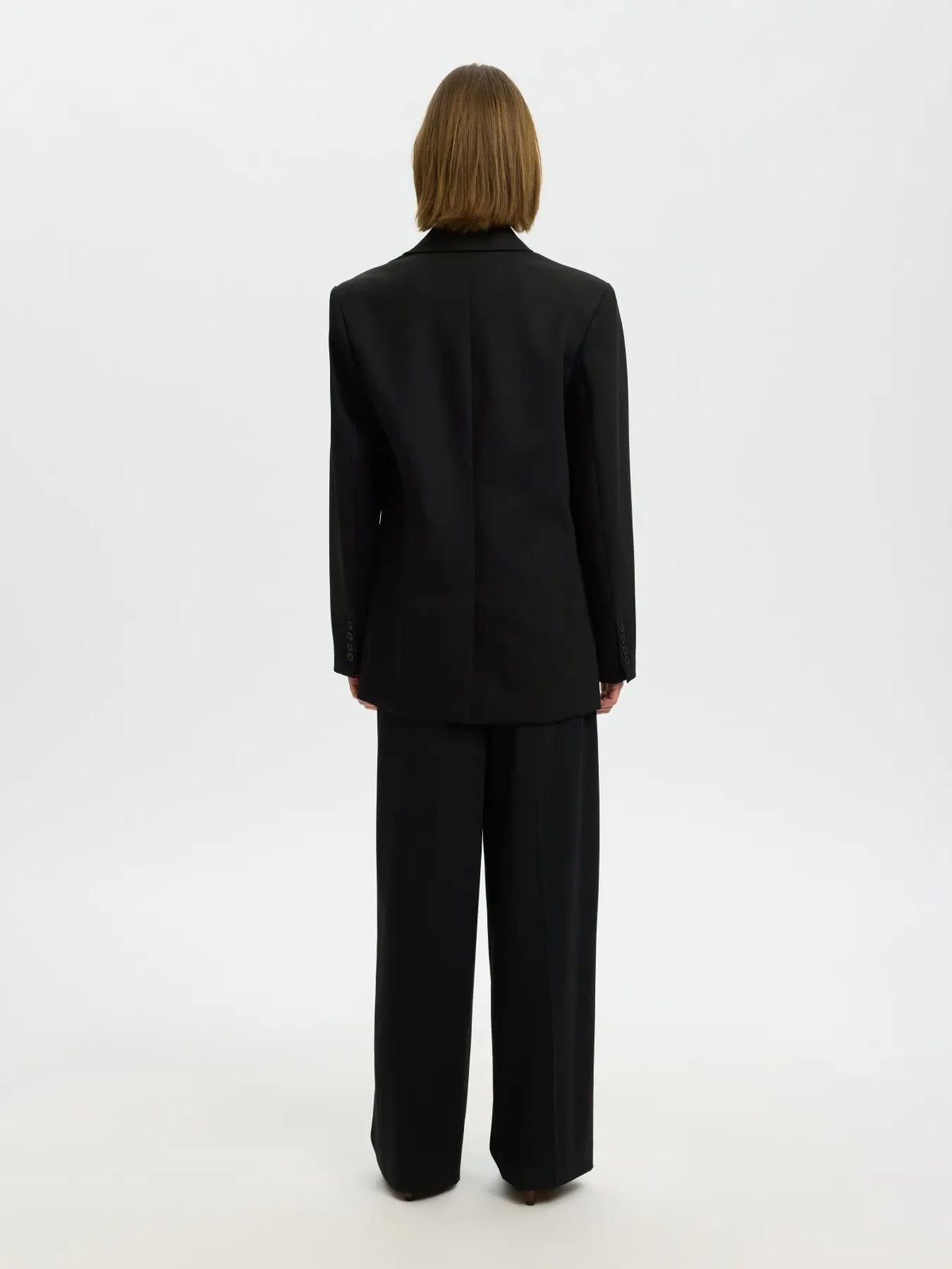 SLWOVESIZED MARA Wool Blazer BLACK