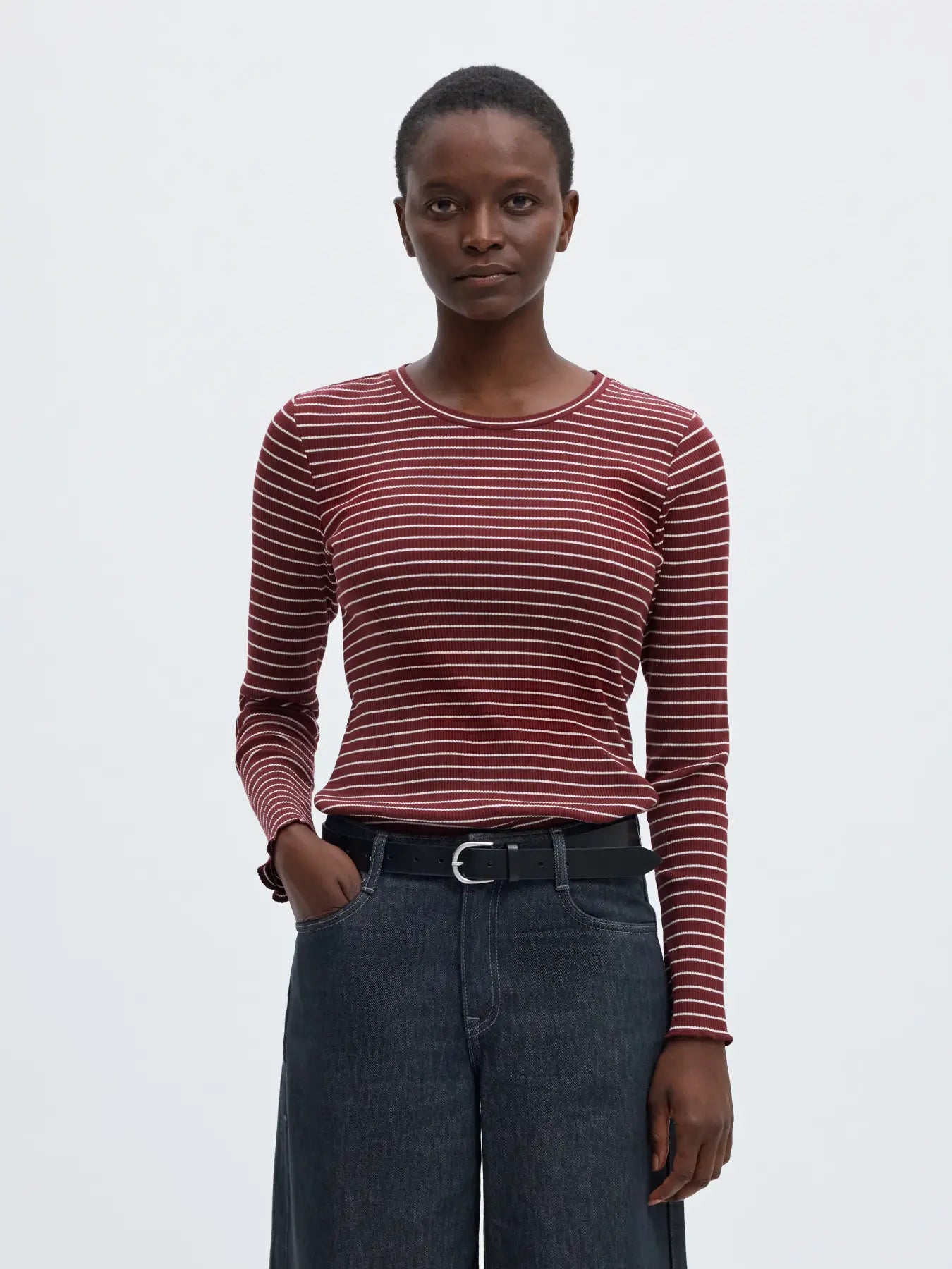 SLWANNA LS Crew Neck Tee  NOOS - TAWNY PORT