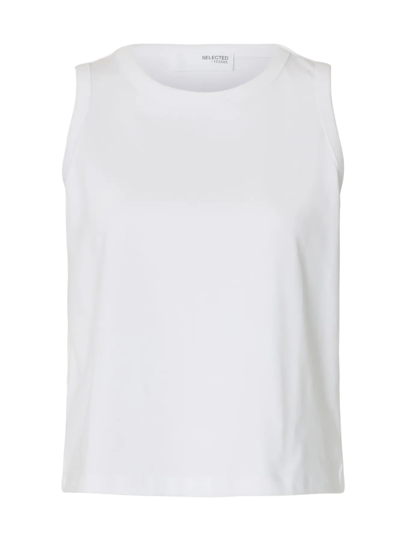 SLFESSENTIAL Boxy Tank Top Bright White