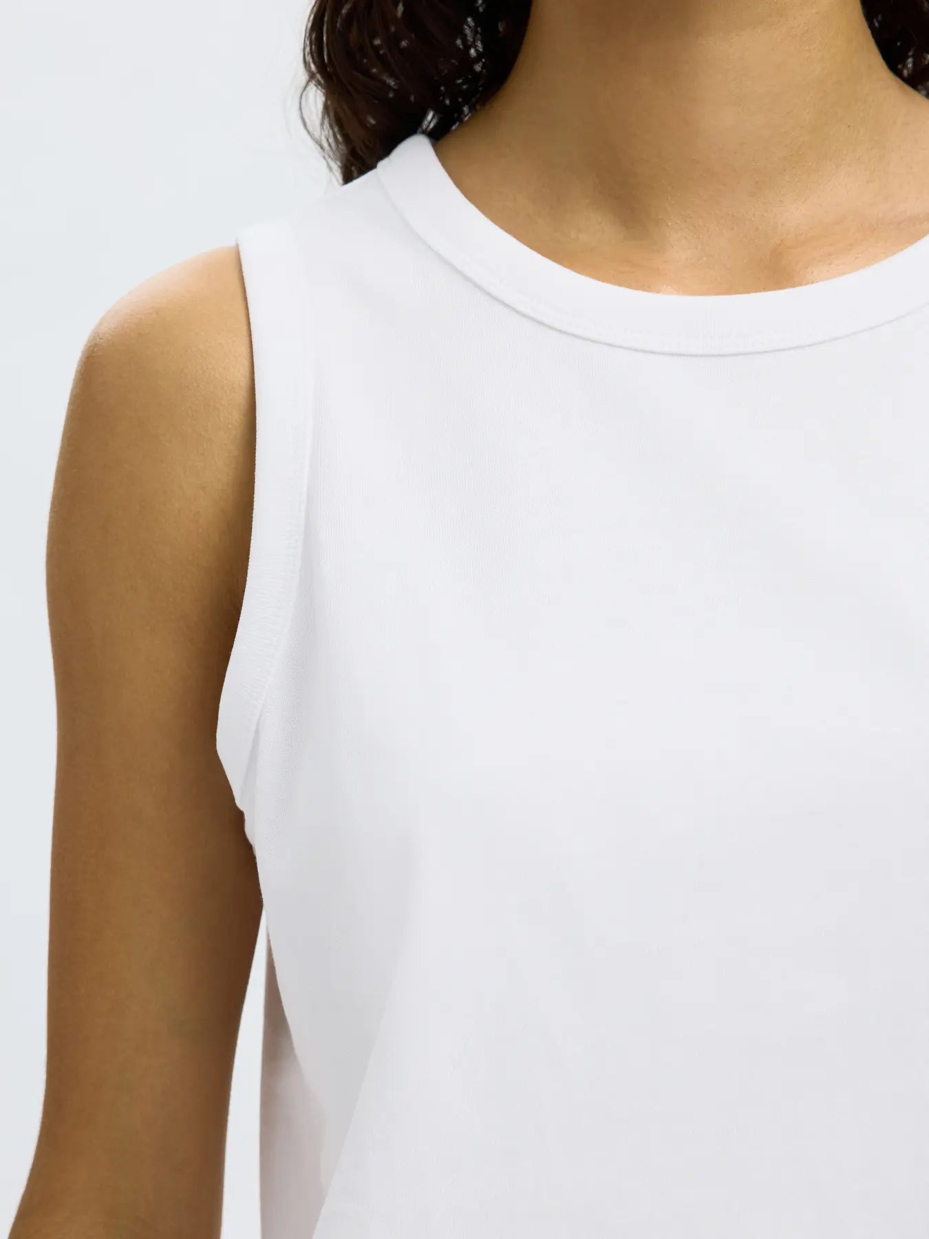 SLFESSENTIAL Boxy Tank Top Bright White