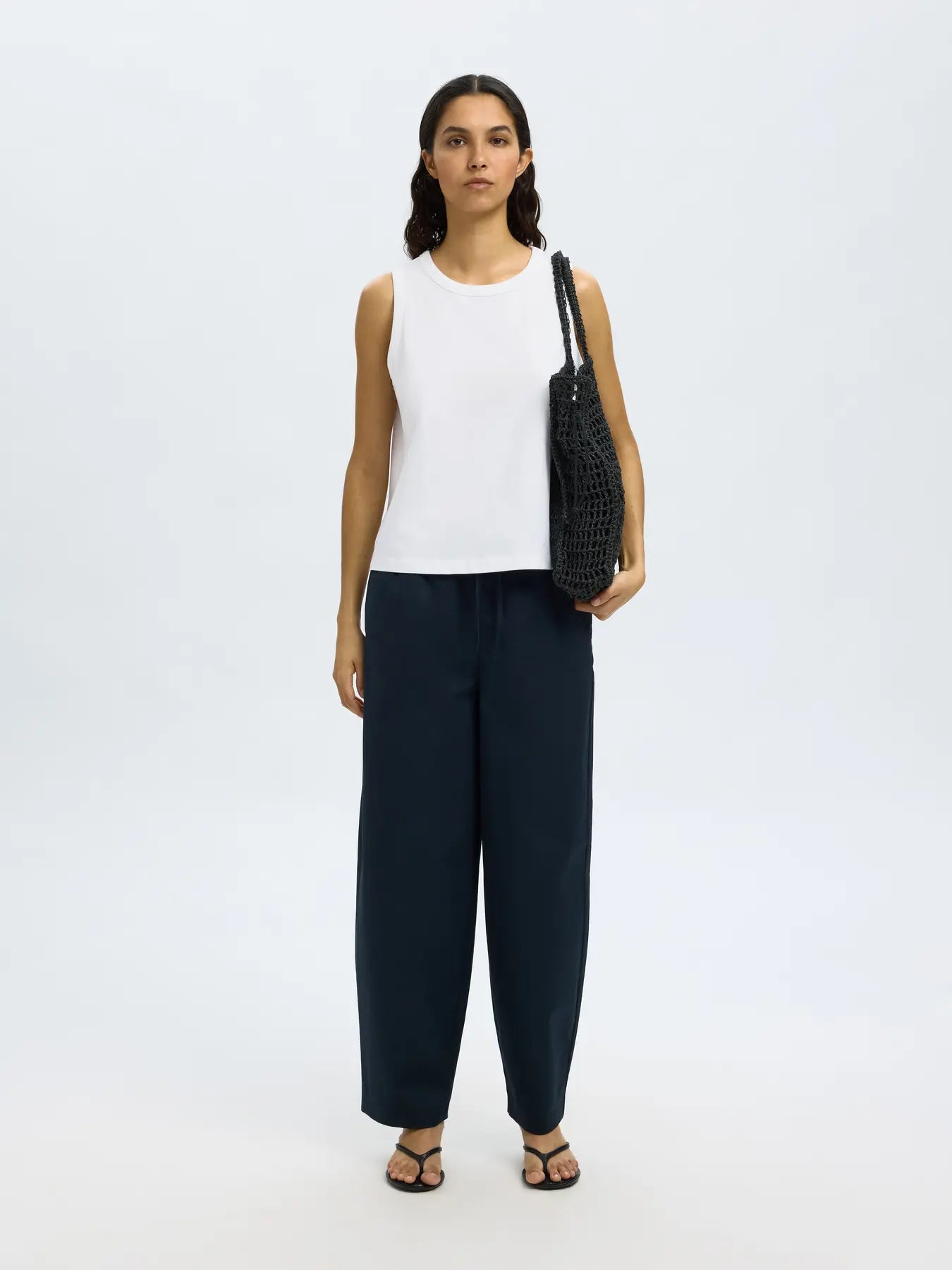 SLFESSENTIAL Boxy Tank Top Bright White