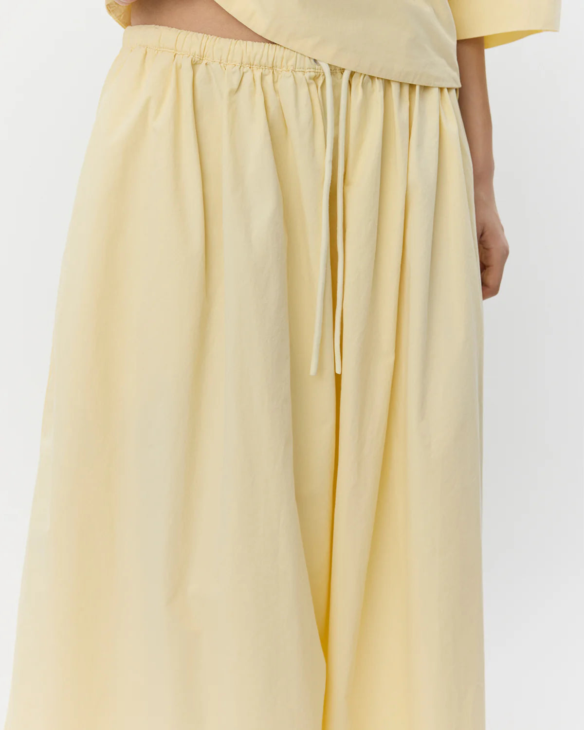 JUNEAUSW Midi skirt LIGHT YELLOW