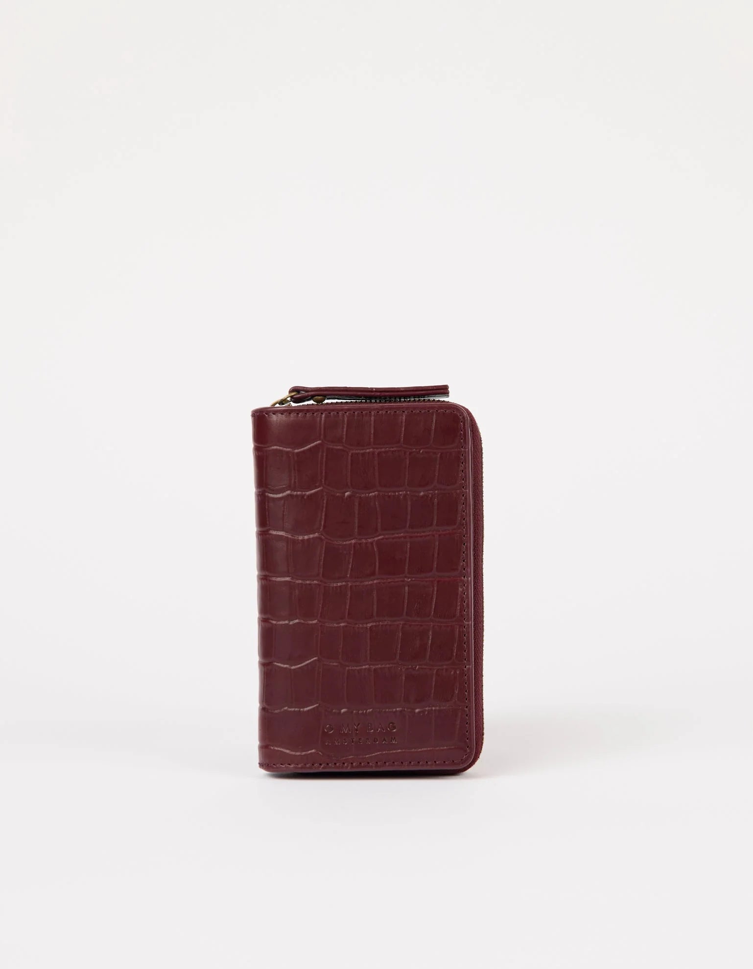 JETT Wallet - Dark Cherry Croco Leather