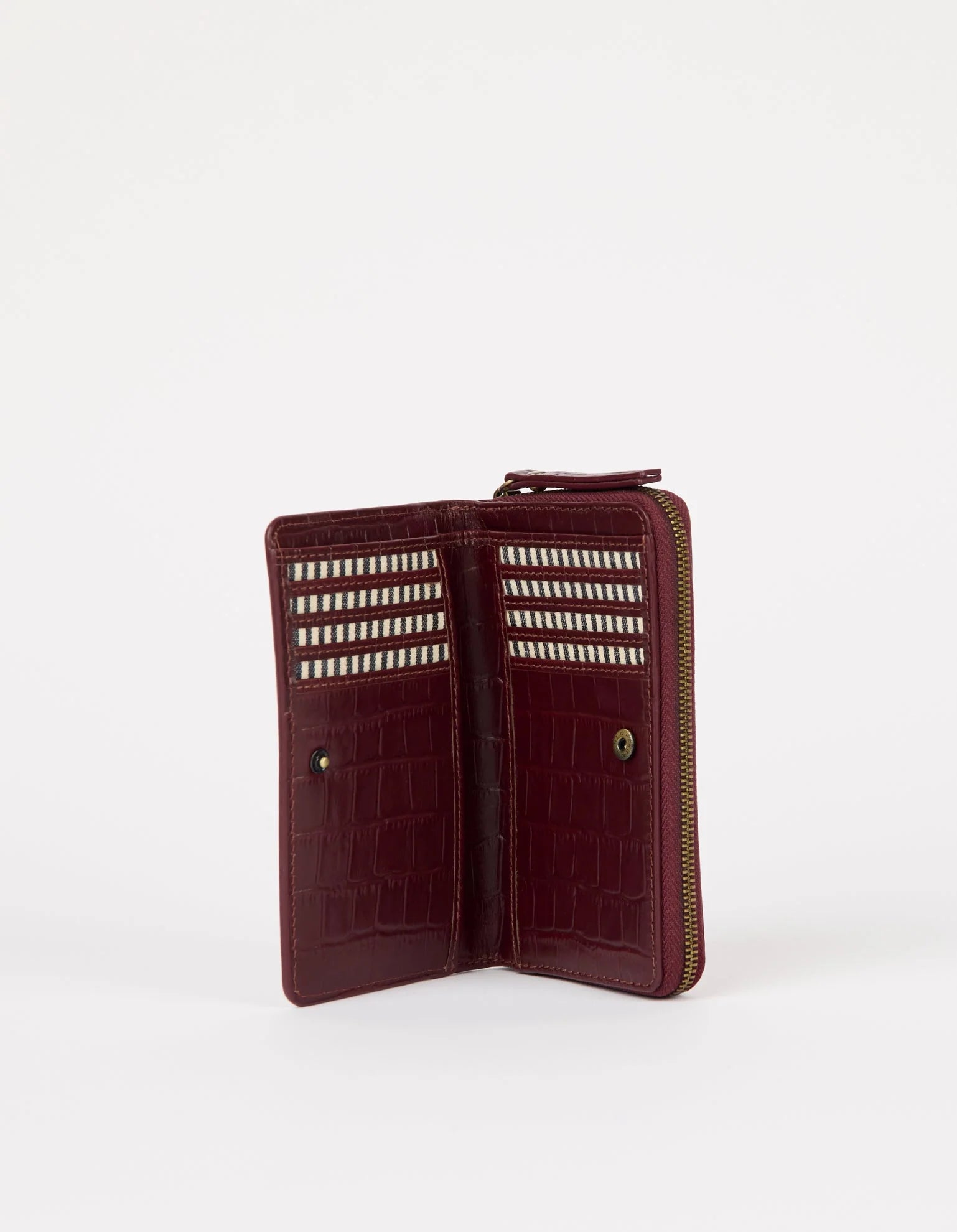 JETT Wallet - Dark Cherry Croco Leather