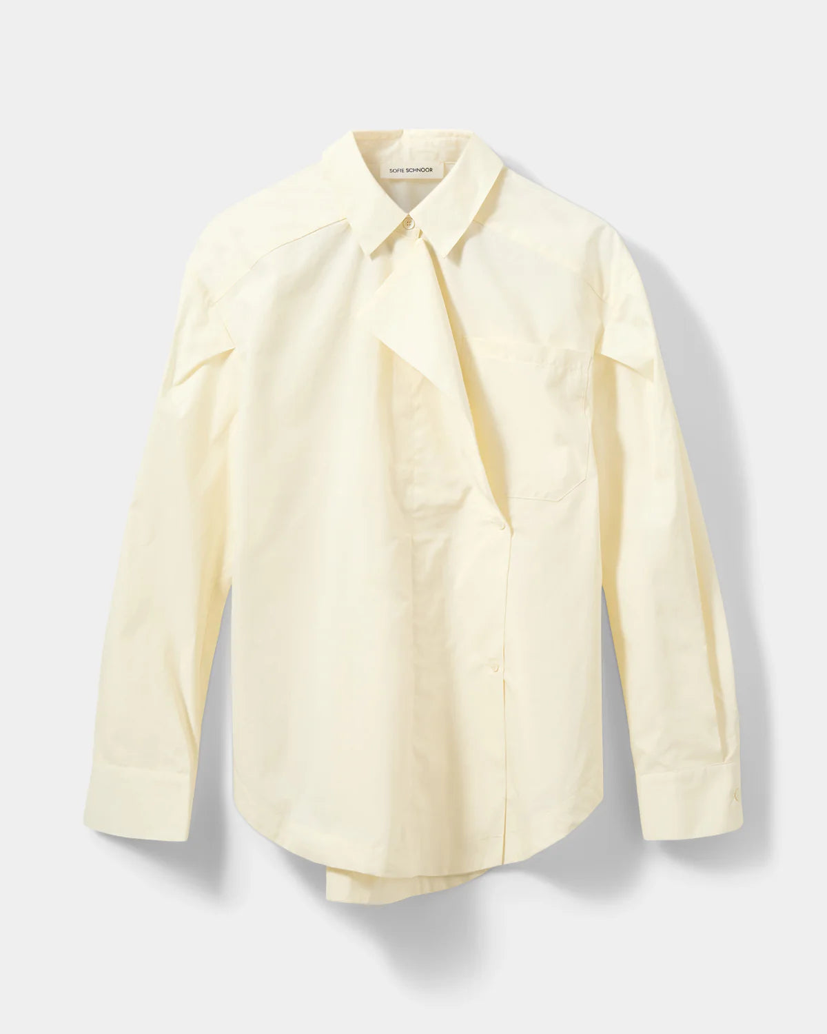KITSW Oversize multi-closure shirt LIGHT YELLOW