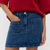LEONA Skirt Denim Blue