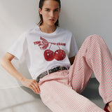 LUCCA Jeans Red striped