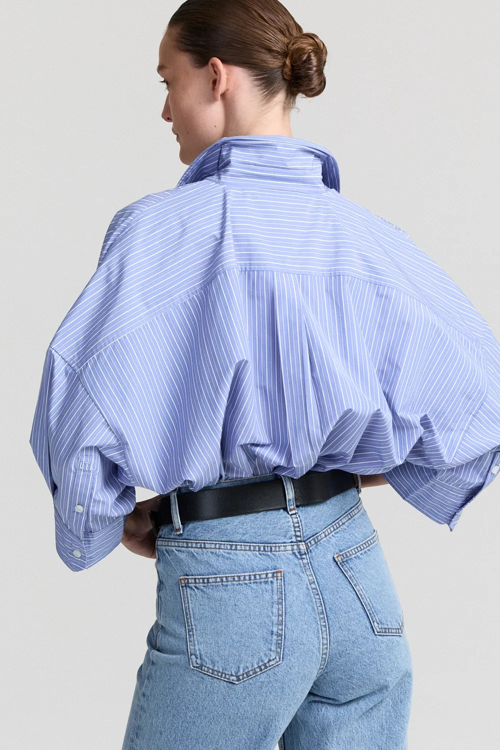 JACKIE Shirt - Light Blue Striped