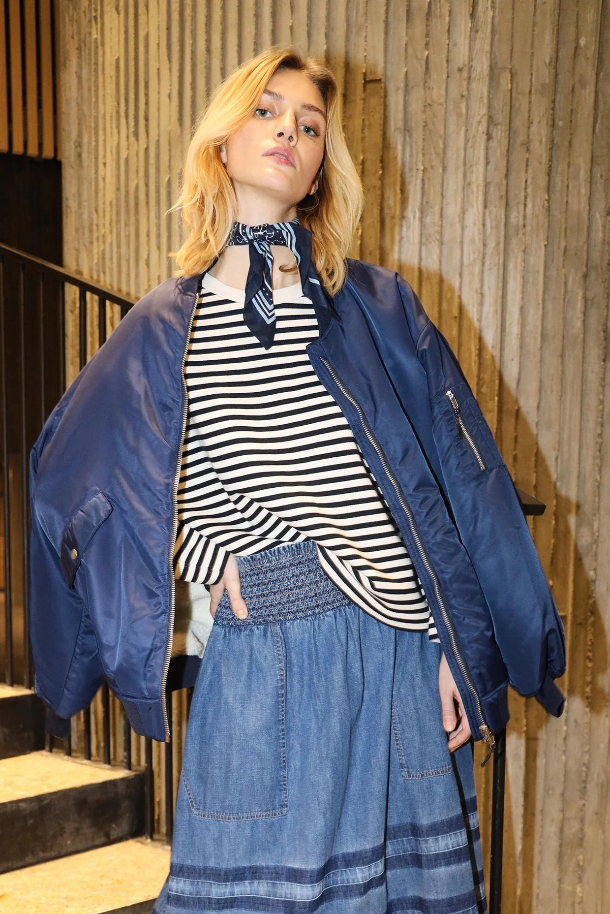 LILA Bomber Jacket - Dark Navy