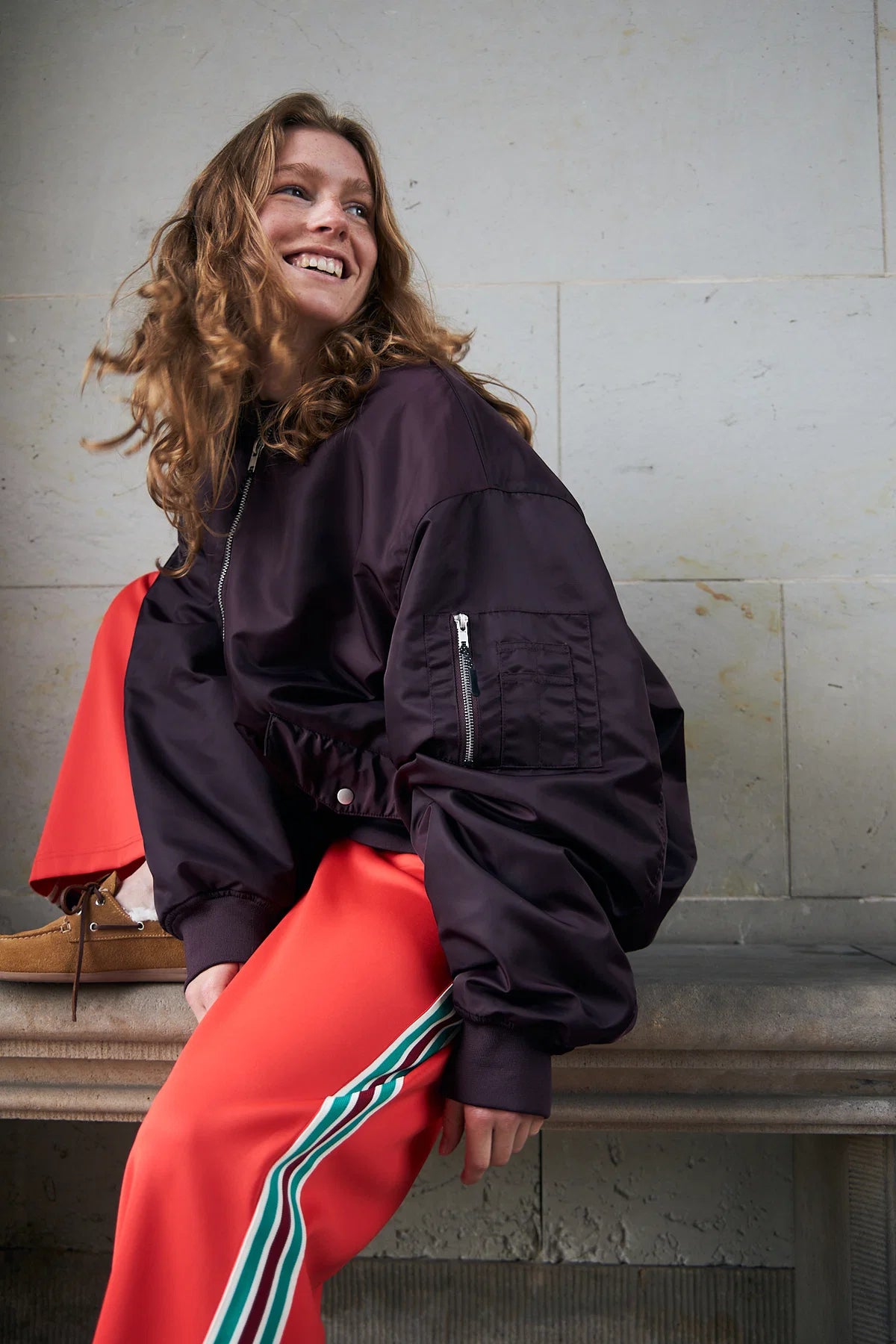 LILALL Bomber Jacket - Bordeaux