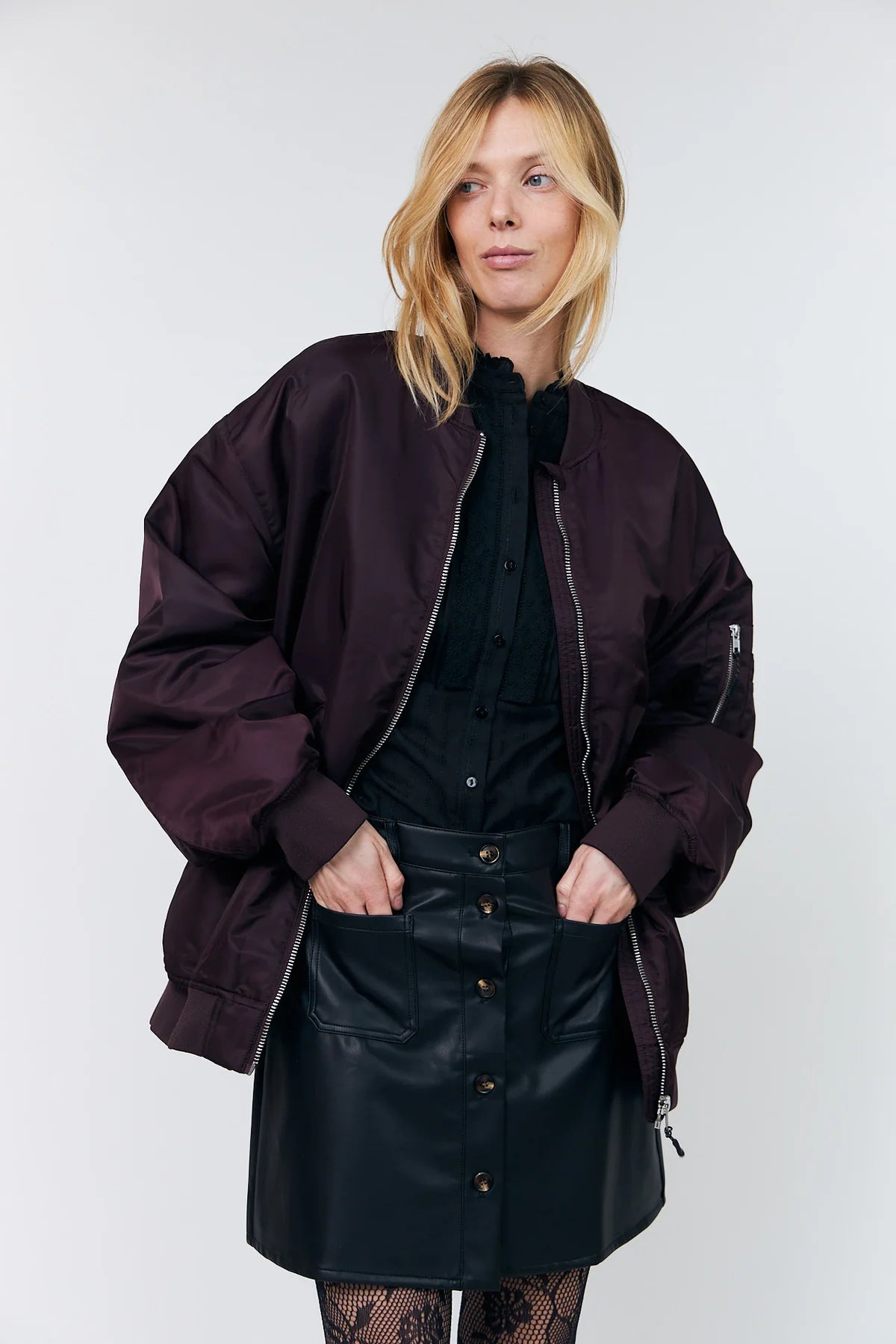 LILALL Bomber Jacket - Bordeaux
