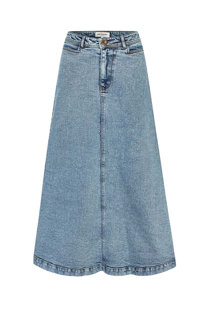 LUNA Maxi skirt Blue denim