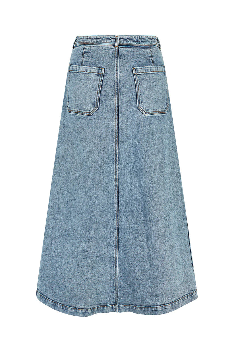 LUNA Maxi skirt Blue denim