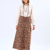 LUNA Maxi skirt Leopard print