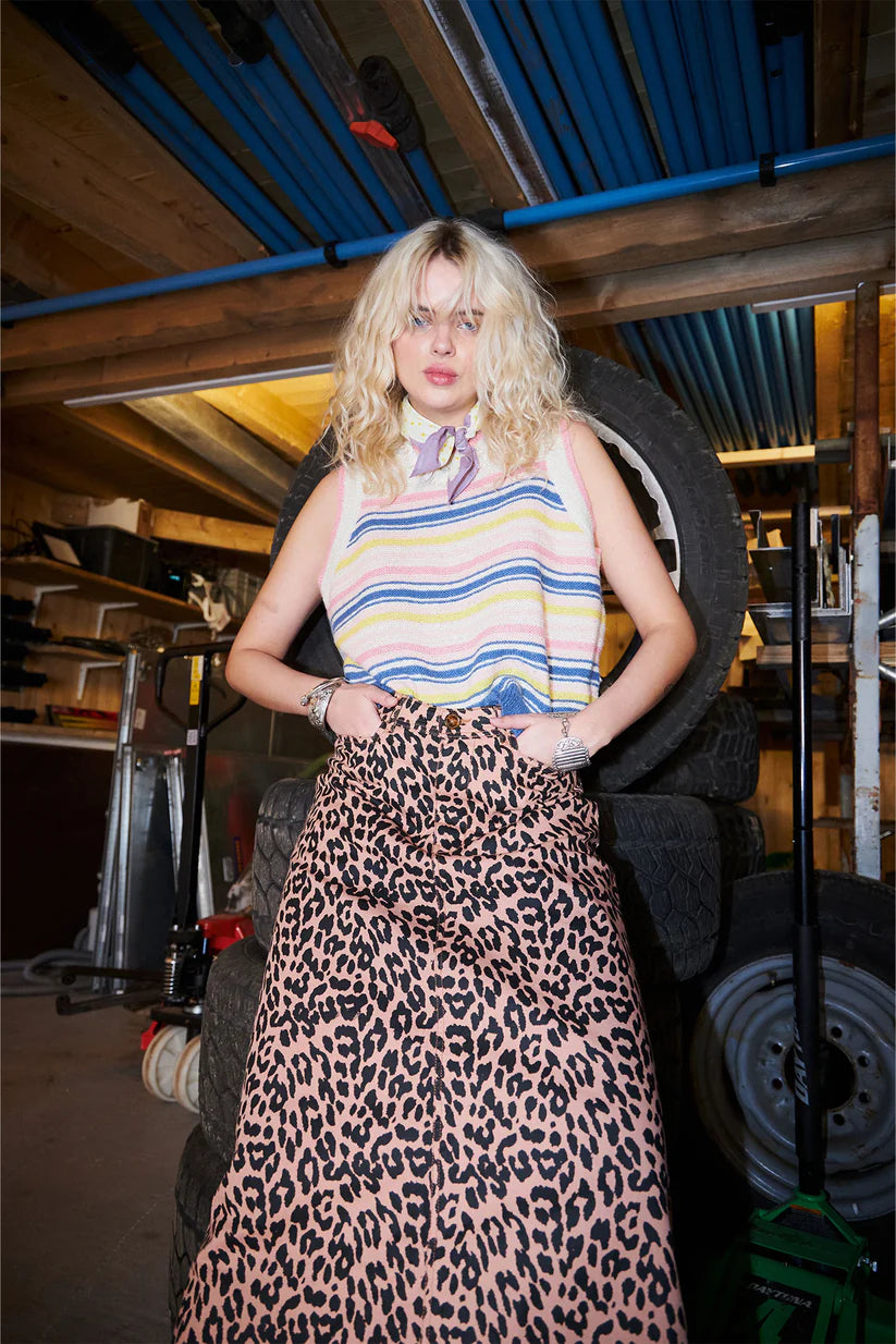 LUNA Maxi skirt Leopard print