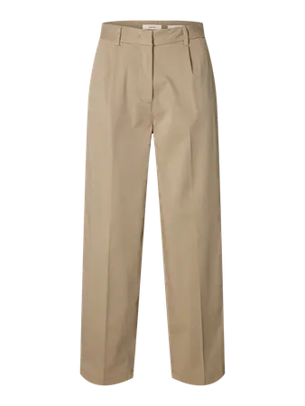 SLWBARREL MILLE HW Pants GREIGE