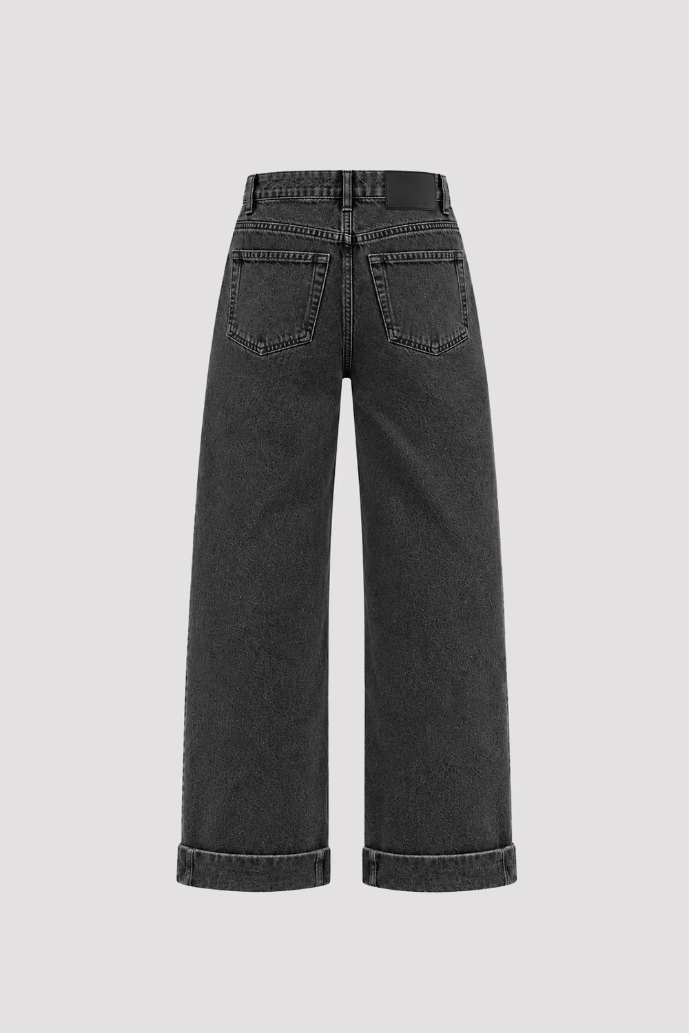NINA Cuffed Jeans - Washed Grey