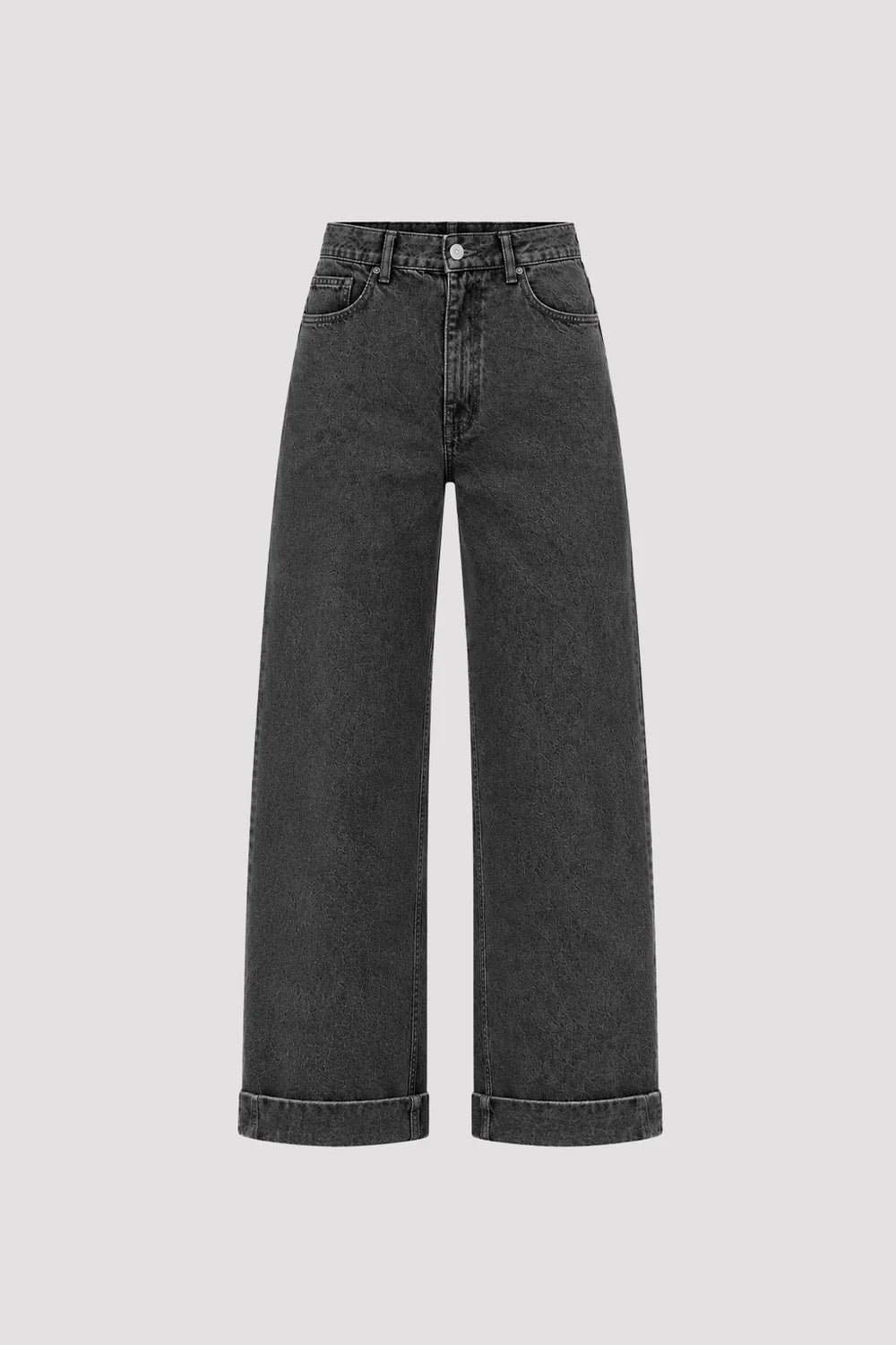 NINA Cuffed Jeans - Washed Grey