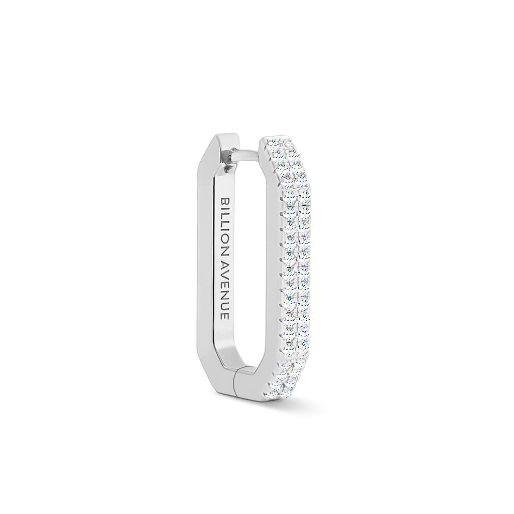OCTA Short Diamond Earring SILVER