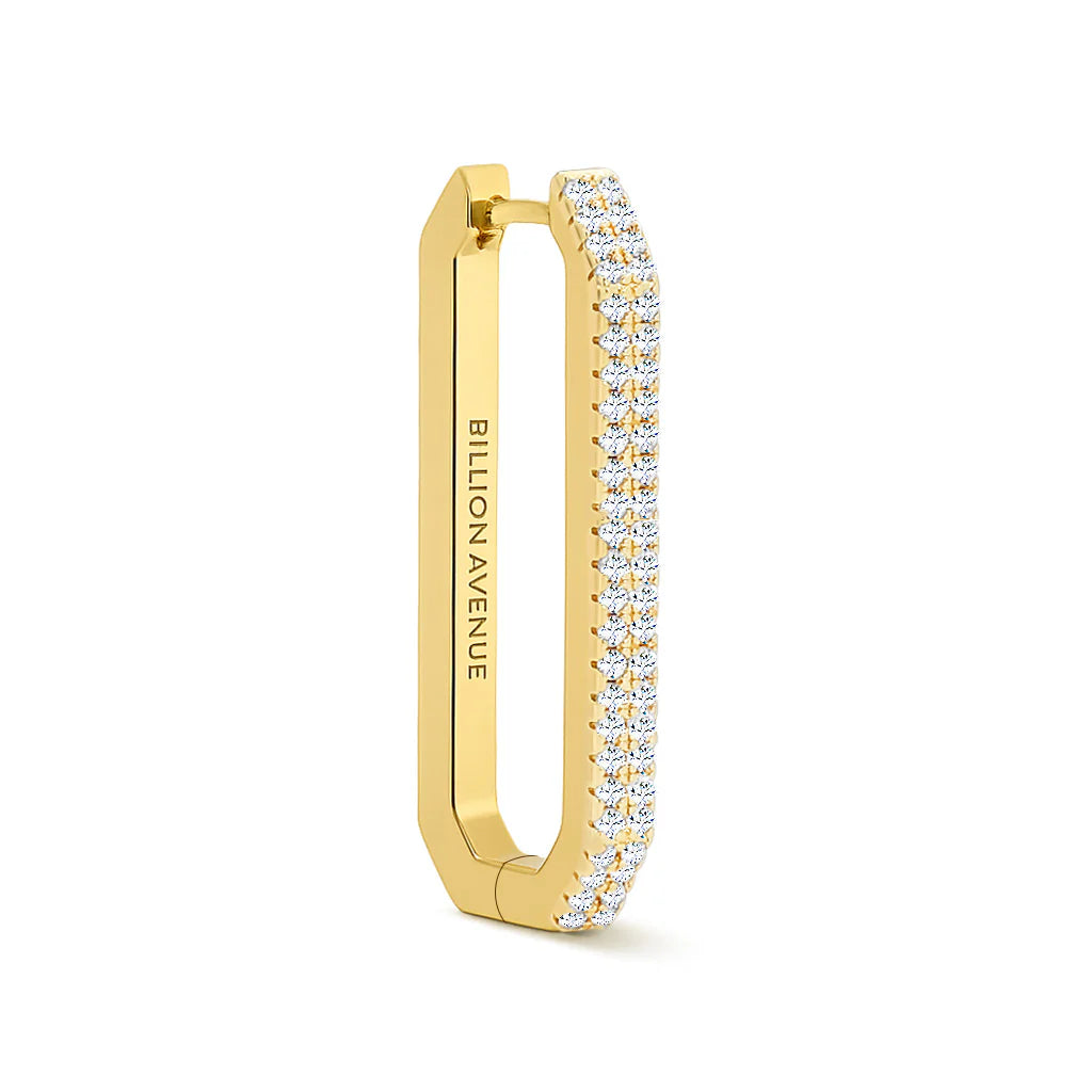 OCTA LONG Diamond Earring GOLD