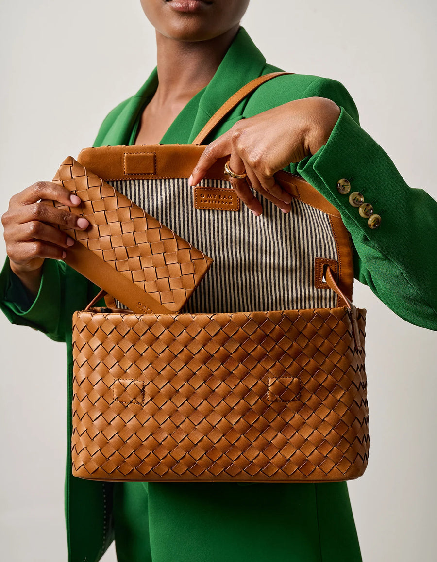 PAU'S Pouch COGNAC WOVEN