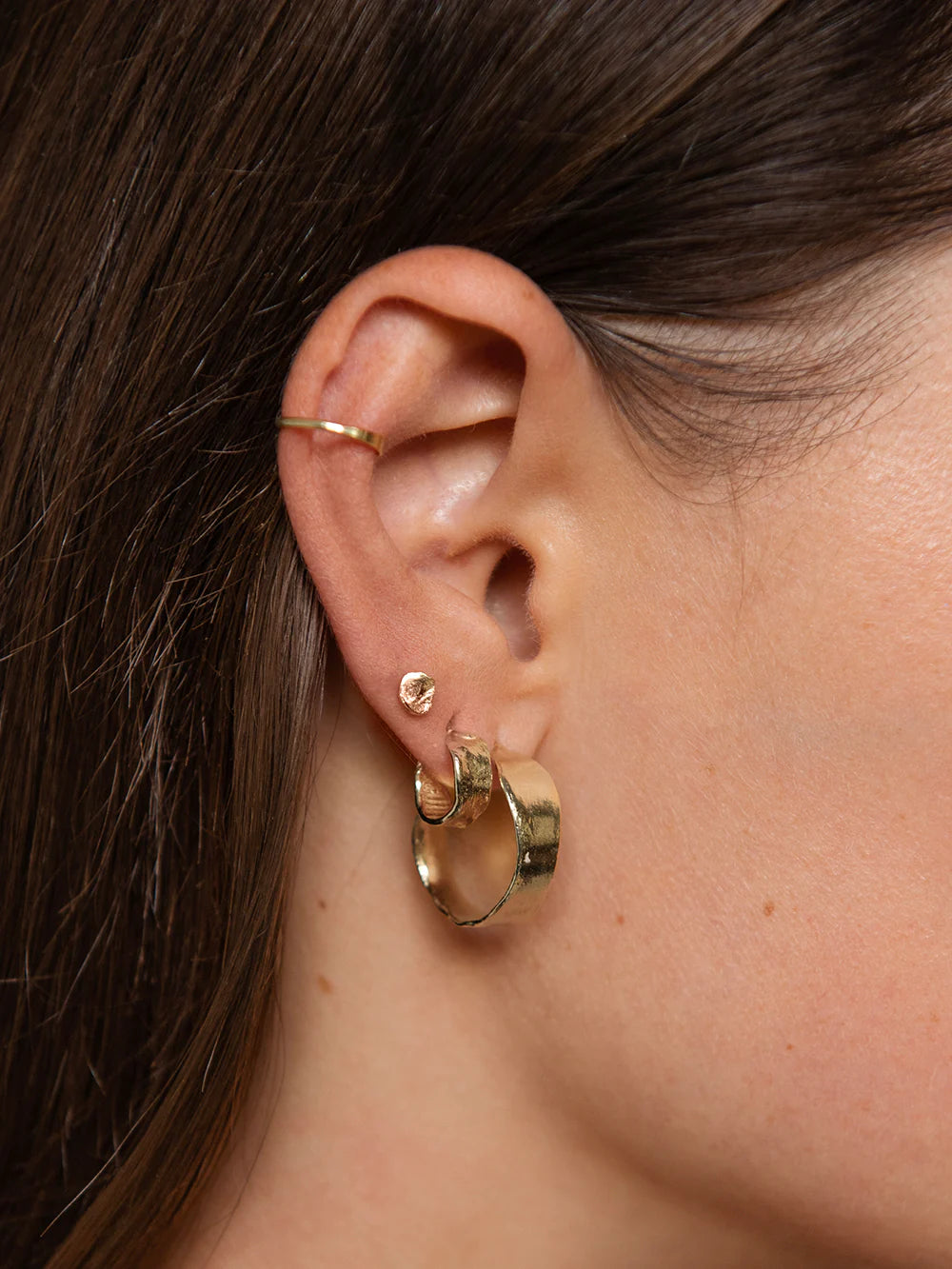 PLAIN earring GP 14K