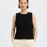 SLFESSENTIAL Boxy Tank Top BLACK