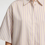 SLFLANA Short shirt dress Birch/Stripes