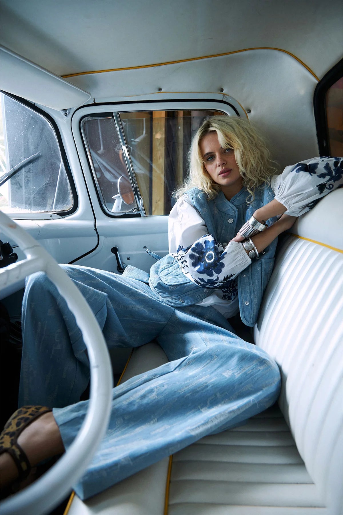 RITALL Pants Washed Denim