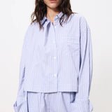 NAELA Shirt Blue striped