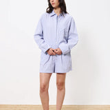 NAELA Shirt Blue striped