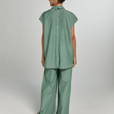LEONIE Pants Green/white striped