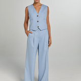 LOGAN Suiting Pants Light blue pinstripe