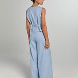 LOGAN Suiting Pants Light blue pinstripe