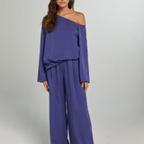 LEONIE Tencel Pants FUTURE DESK/BLUE