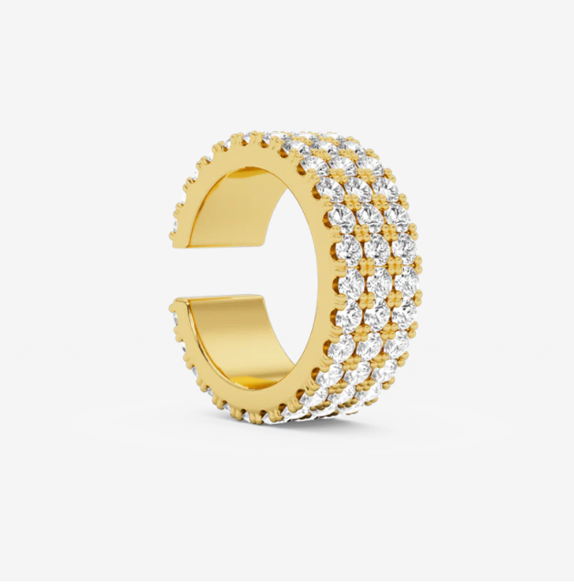 FLAT DIAMOND earcuff GOLD