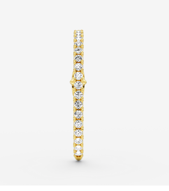 LONG DIAMOND HUG earstud GOLD