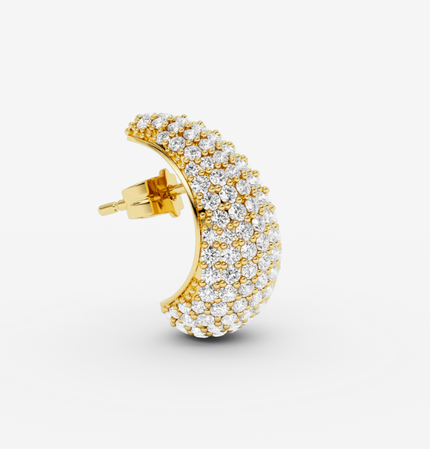 SMALL BULB DIAMOND earstud GOLD