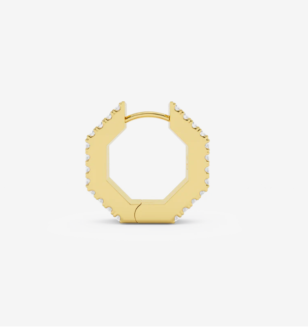 EDGE SMALL DIAMOND earring GOLD