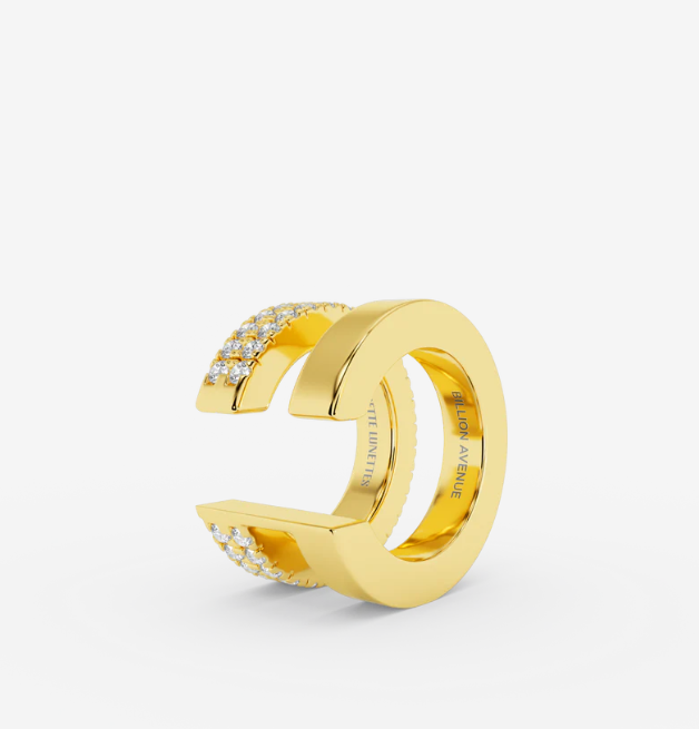ODETTE LUNETTES X BA DOUBLE earcuff GOLD