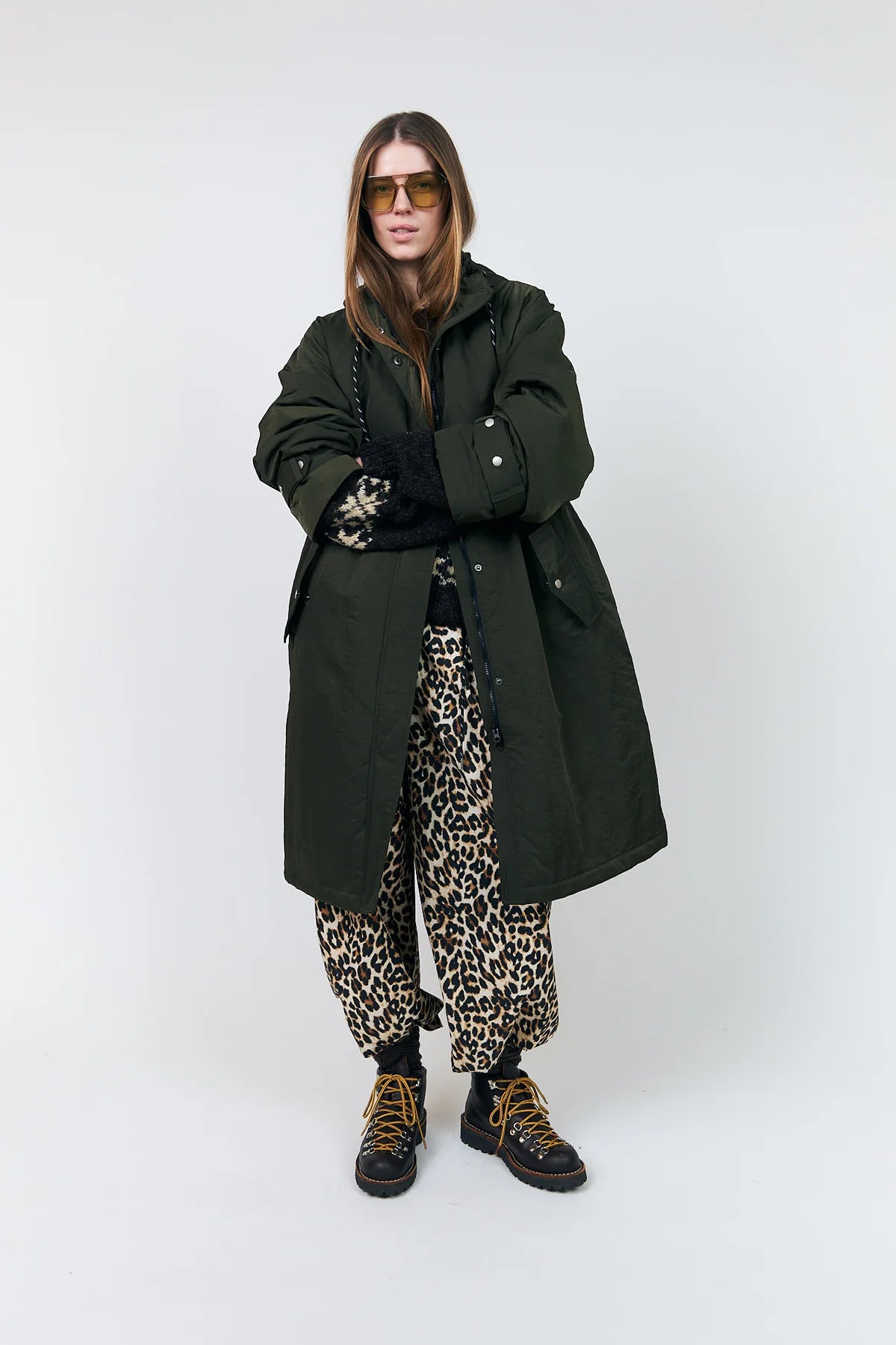 SHEALL Coat Long - Dark Green