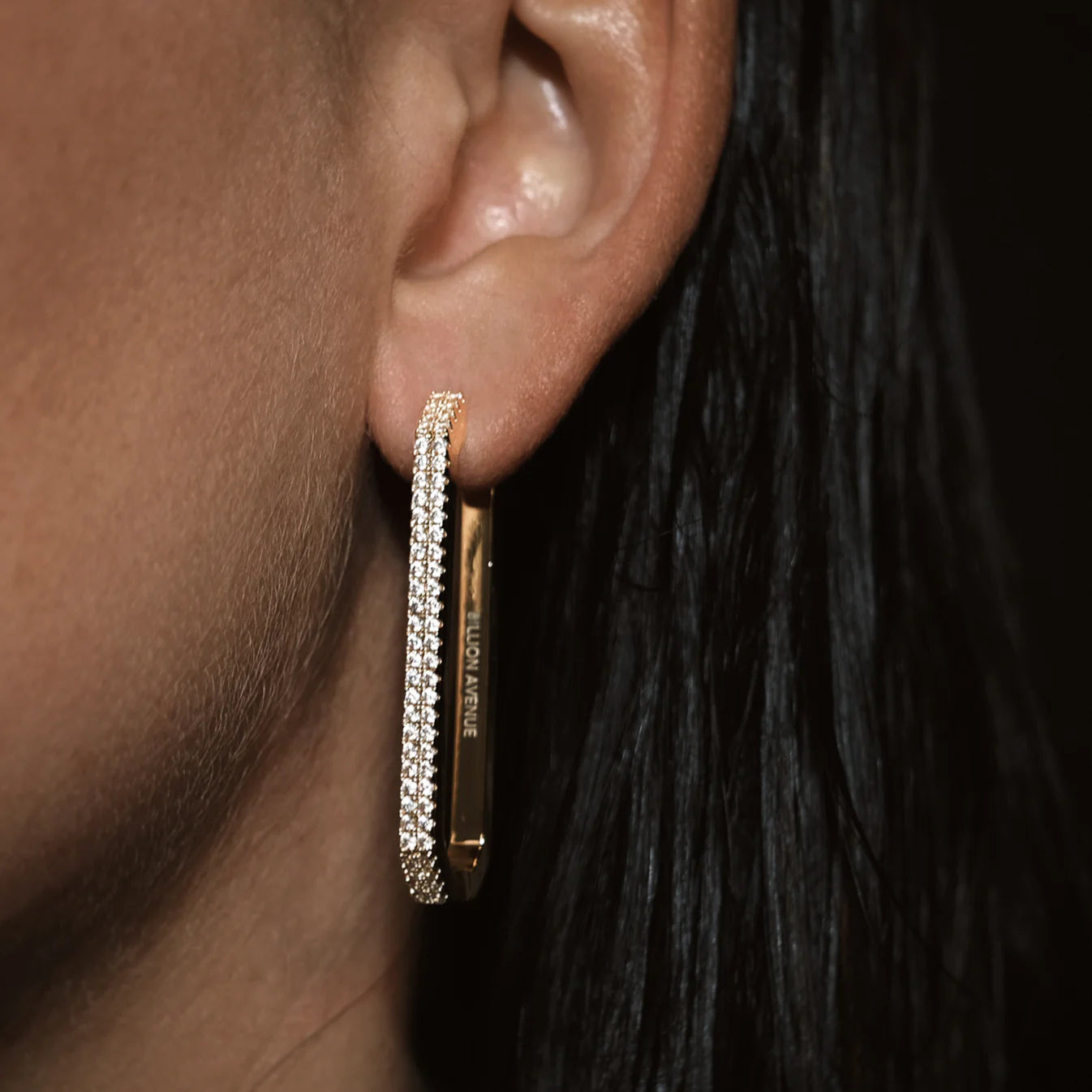 OCTA LONG Diamond Earring GOLD