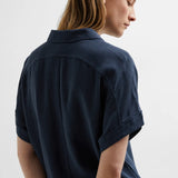 SLFVIVA SS Cropped sun shirt Dark Sapphire