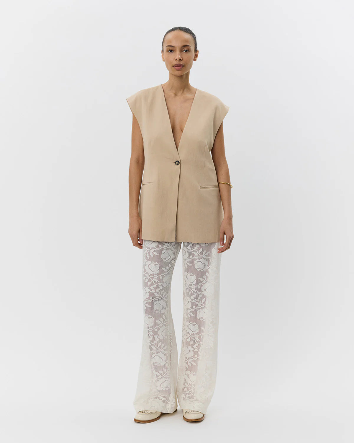 WALLISSW Vest Beige