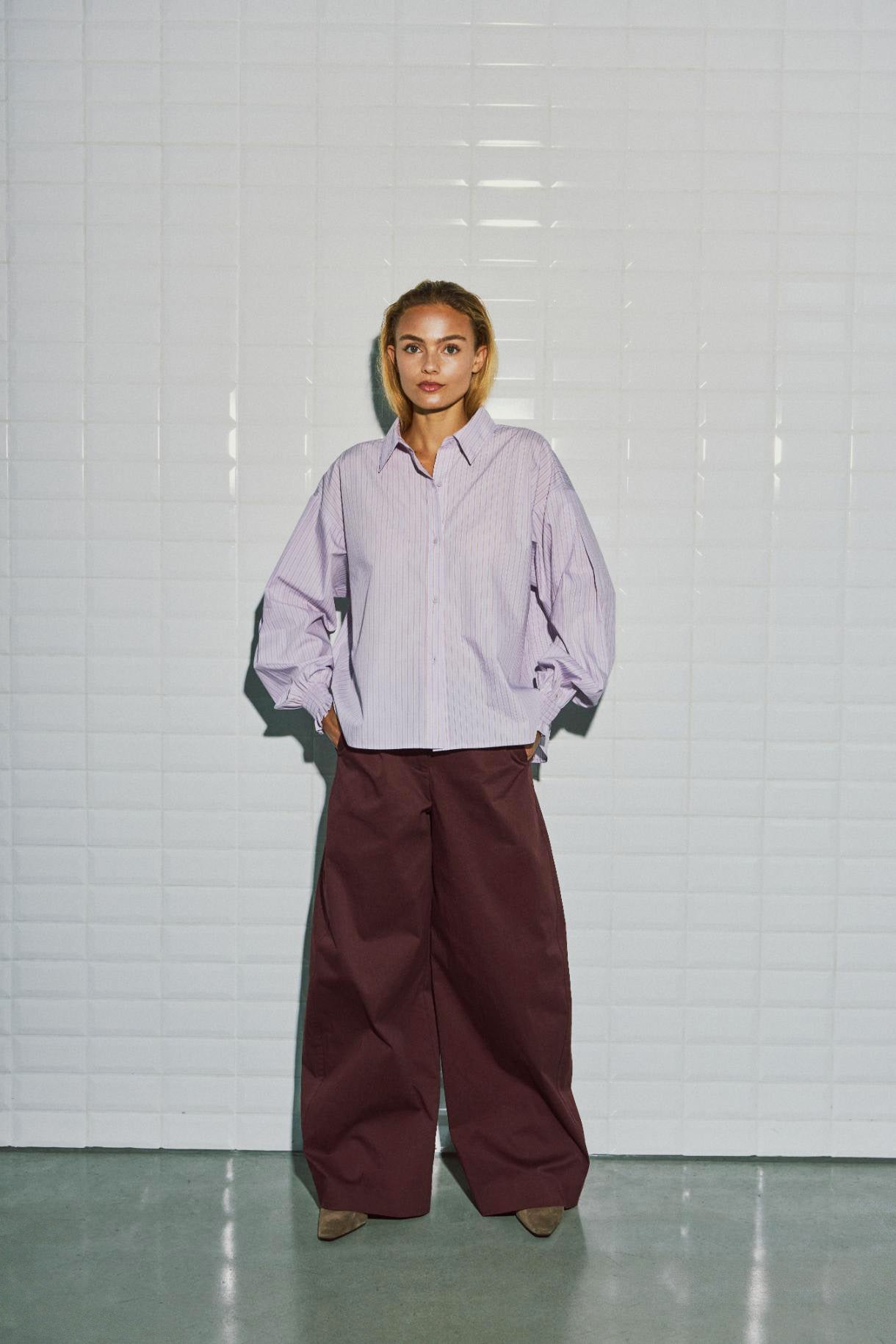 WBLANNIKA LS Stripe Shirt - Lavender Stripe